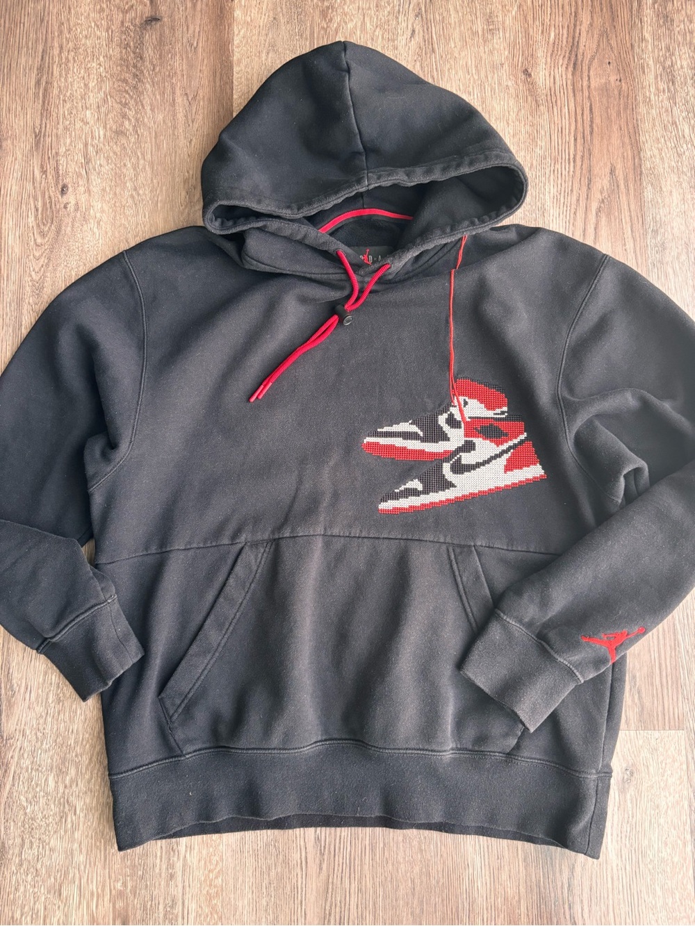 Jordan 1 Retro Jumpman Black Hoodie Sz.M